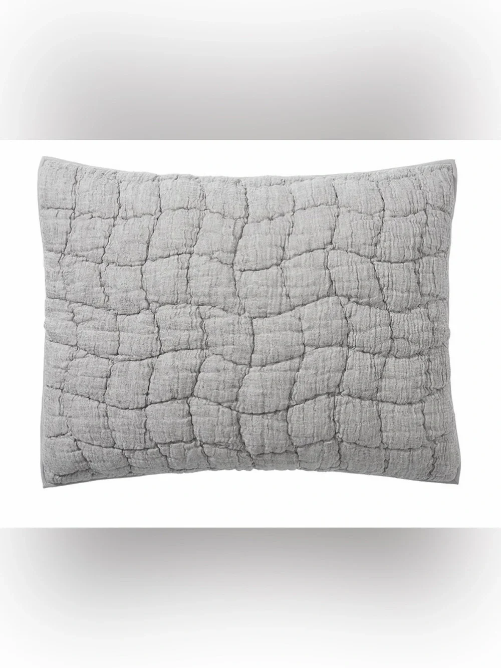 2 Pottery Barn Cloud Quilted Sham Covers in gray